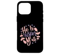 Él ha resucitado ustedes - Feliz día de Pascua Jesús Domingo cristiano Carcasa para iPhone 16 Pro Max