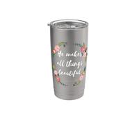 Él hace hermosas todas las cosas Eclesiastés 3:11 Vaso térmico de acero inoxidable de doble pared