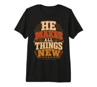 Él Hace Que Todas Las Cosas Sean Nuevas revelaciones 21 5 Escritura bíblica Camiseta Premium