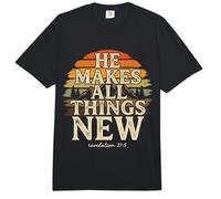 Él Hace Que Todas Las Cosas Sean Nuevas revelaciones 21 5 Escritura bíblica Comfort Colors Adult Heavyweight T-Shirt