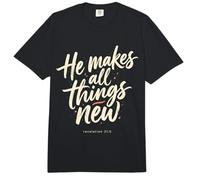Él Hace Que Todas Las Cosas Sean Nuevas revelaciones 21 5 Escritura bíblica Comfort Colors Adult Heavyweight T-Shirt