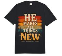 Él Hace Que Todas Las Cosas Sean Nuevas revelaciones 21 5 Escritura bíblica Comfort Colors Adult Heavyweight T-Shirt