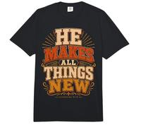 Él Hace Que Todas Las Cosas Sean Nuevas revelaciones 21 5 Escritura bíblica Comfort Colors Adult Heavyweight T-Shirt