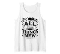 Él Hace Que Todas Las Cosas Sean Nuevas revelaciones 21 5 Versículo de la Biblia Camiseta sin Mangas
