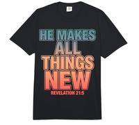 Él Hace Que Todas Las Cosas Sean Nuevas revelaciones 21 5 Versículo de la Biblia Comfort Colors Adult Heavyweight T-Shirt