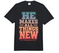 Él Hace Que Todas Las Cosas Sean Nuevas revelaciones 21 5 Versículo de la Biblia Comfort Colors Adult Heavyweight T-Shirt
