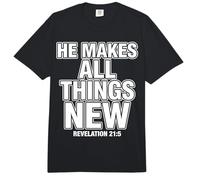 Él Hace Que Todas Las Cosas Sean Nuevas revelaciones 21 5 Versículo de la Biblia Comfort Colors Adult Heavyweight T-Shirt