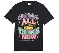 Él Hace Que Todas Las Cosas Sean Nuevas revelaciones 21 5 Versículo de la Biblia Comfort Colors Adult Heavyweight T-Shirt