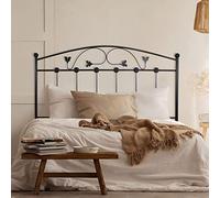 El Herrero Cabecero de Forja Manchego | Cabezal para Cama de Matrimonio e Individual | Producto Artesanal de España Negro, para Cama de 150 (157cm)