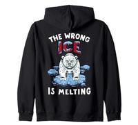 El Hielo Equivocado se está derritiendo Funny Bear Political Sudadera con Capucha