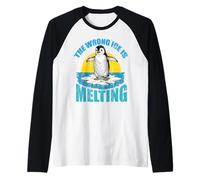 El Hielo se está derritiendo Funny Penguin Political Protest Camiseta Manga Raglan