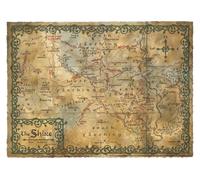 El hobbit litografia map of the shire 74 x 54 cm