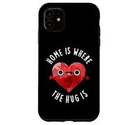 El hogar es Donde el Abrazo es Divertido Juego de Palabras con el corazón Carcasa para iPhone 11