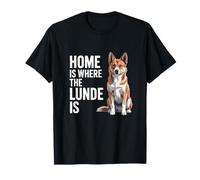El hogar es Donde el Lunde es el dueño del Perro Lundehund Noruego Camiseta
