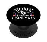 El Hogar Es Donde Está La Abuela Está Abuela Nietos Abuela PopSockets PopGrip Adhesivo
