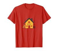 El hogar es Donde está la Escuela educación en casa Mamá Educación Camiseta, Hombre, Rojo, 3XL