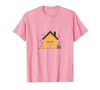 El hogar es Donde está la Escuela educación en casa Mamá Educación Camiseta, Hombre, Rosado, XL