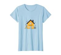 El hogar es Donde está la Escuela educación en casa Mamá Educación Camiseta, Mujer, Azul Bebé, L