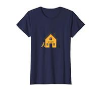 El hogar es Donde está la Escuela educación en casa Mamá Educación Camiseta, Mujer, Azul Marino, XS