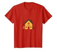 El hogar es Donde está la Escuela educación en casa Mamá Educación Camiseta, Niños, Rojo, 10 años