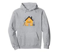 El hogar es Donde está la Escuela educación en casa Mamá Educación Sudadera con Capucha, Unisex para Adultos, Gris Jaspeado, S