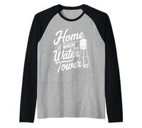 El hogar es Donde está la Torre del Agua Gilbert Arizona Souvenir Camiseta Manga Raglan