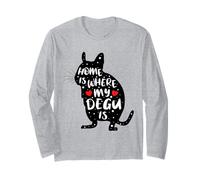 El Hogar Es Donde Está Mi Degu - Lindo Degus Ilustración Manga Larga