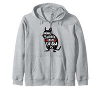 El Hogar Es Donde Está Mi Degu - Lindo Degus Ilustración Sudadera con Capucha