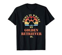 El hogar es donde está mi perro GOLDEN RETRIEVER Perros Camiseta