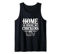 El hogar es Donde están mis Pollos Divertido Humor de Granja Camiseta sin Mangas