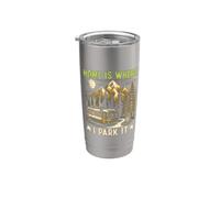 El hogar es donde lo aparco Camping Vaso térmico de acero inoxidable de doble pared