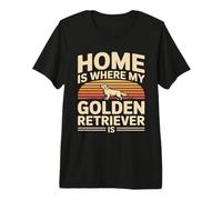 El hogar es Donde mi Golden Retriever es Amante Camiseta Premium