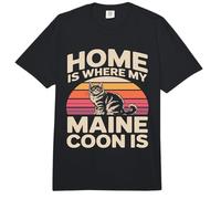 El hogar es Donde mi Maine Coon es Amante de los Gatos Comfort Colors Adult Heavyweight T-Shirt