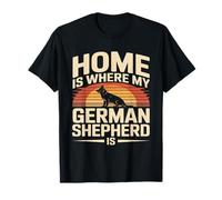 El hogar es Donde mi Pastor alemán es Amante de los Perros Camiseta