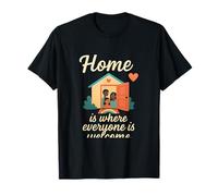 El hogar es Donde Todos Son bienvenidos Arte casero inclusivo Camiseta