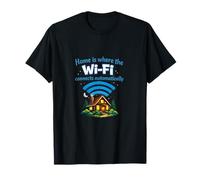 El hogar es Donde Wi-Fi se Conecta automáticamente Humor Camiseta