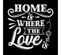 El hogar no es un lugar, es un sentimiento familiar. Pegatinas de pared 67.2x68.2cm Vinilos para ventanas Blanco