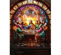 El Hombre De La úLtima Cena Diamond Painting, 5D Diamond Painting Adultos Libro, DIY Manualidades Adultos Kit Punto de Cruz, Cuadro Diamantes Cristal Bordado, Decoración Hogar Regalo 50x65cm S-3245