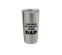 El hombre de mi vida es mi papá divertida cita amorosa hija Vaso térmico de acero inoxidable de doble pared