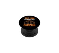 El Hombre detrás de la Calabaza Divertido Fiesta de Halloween Embarazo PopSockets PopGrip Adhesivo