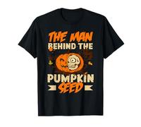 El Hombre detrás de la semilla de Calabaza Halloween Embarazo Hombres Papá Camiseta