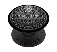El Hombre, el Mito, la Leyenda de la mecánica, Broma Divertida sobre mecánicos PopSockets PopGrip Adhesivo