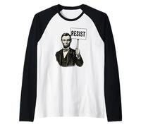 El honesto Abe dice resistirse - Protesta de Abraham Lincoln Camiseta Manga Raglan