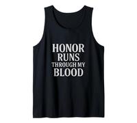 El honor corre a través de mi sangre. Estilo militar vintage. Camiseta sin Mangas