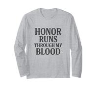 El honor corre a través de mi sangre. Estilo militar vintage. Manga Larga