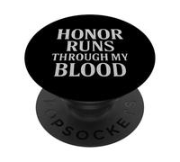 El honor corre a través de mi sangre. Estilo militar vintage. PopSockets PopGrip Adhesivo