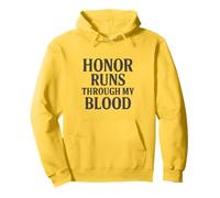 El honor corre a través de mi sangre. Estilo militar vintage. Sudadera con Capucha
