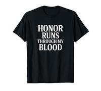El honor corre a través de mi sangre. Orgullo veterano militar. Camiseta