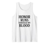 El honor corre a través de mi sangre. Orgullo veterano militar. Camiseta sin Mangas