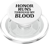 El honor corre a través de mi sangre. Orgullo veterano militar. PopSockets PopGrip para MagSafe